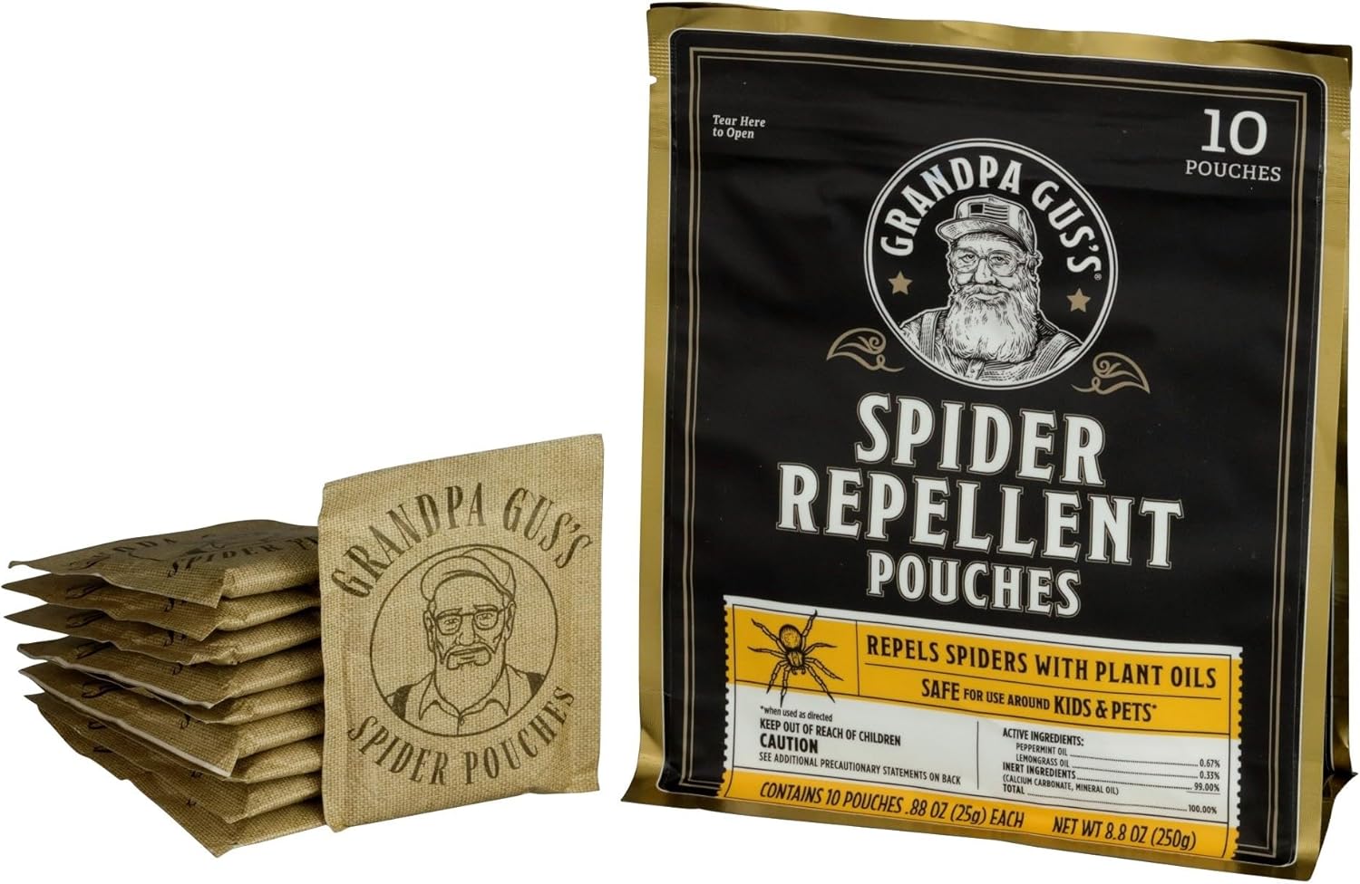Spider-Free Spaces with Grandpa Gus's Natural Repellent