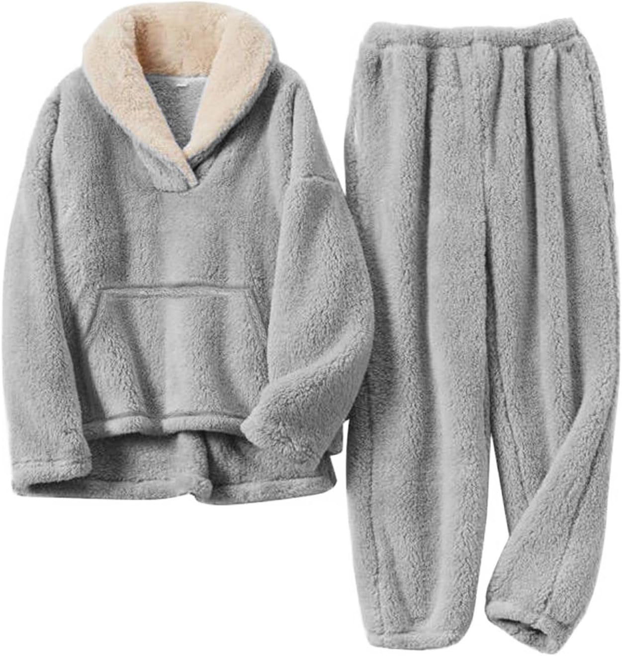 COZYPOIN Women's Fluffy Pajamas Set for Ultimate Comfort