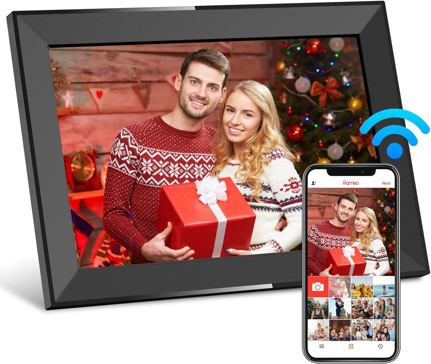 10.1 Inch Digital Picture Frame with 32GB Storage and WiFi
