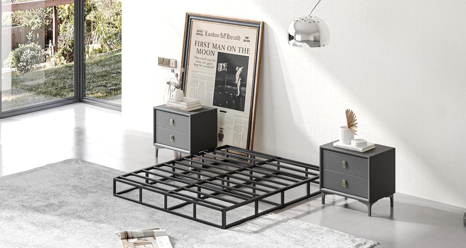 Full-Size Box Spring with Heavy Duty Structure for Comfort