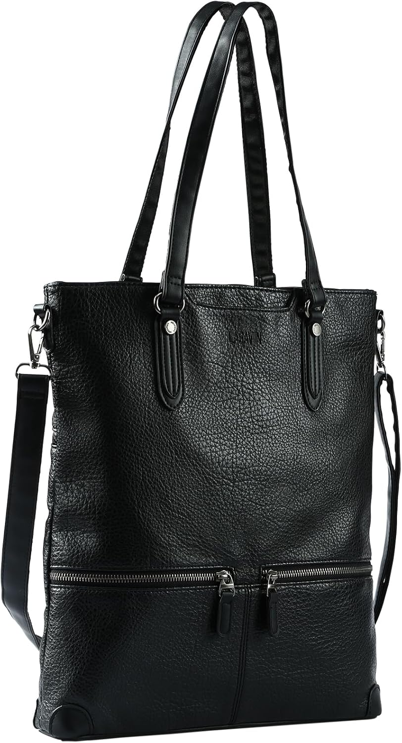 Lassviin Laptop Tote Bag - Stylish Leather Work Tote for All