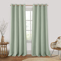 Sage Green 100% Blackout Curtains 52 x 96 in - Thermal Insulated
