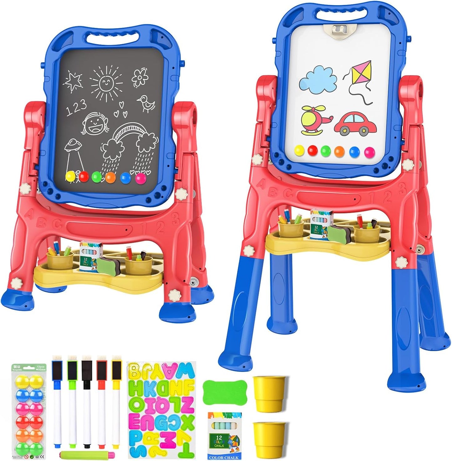 Amagoing Art Easel for Kids - Adjustable Toddler Drawing
