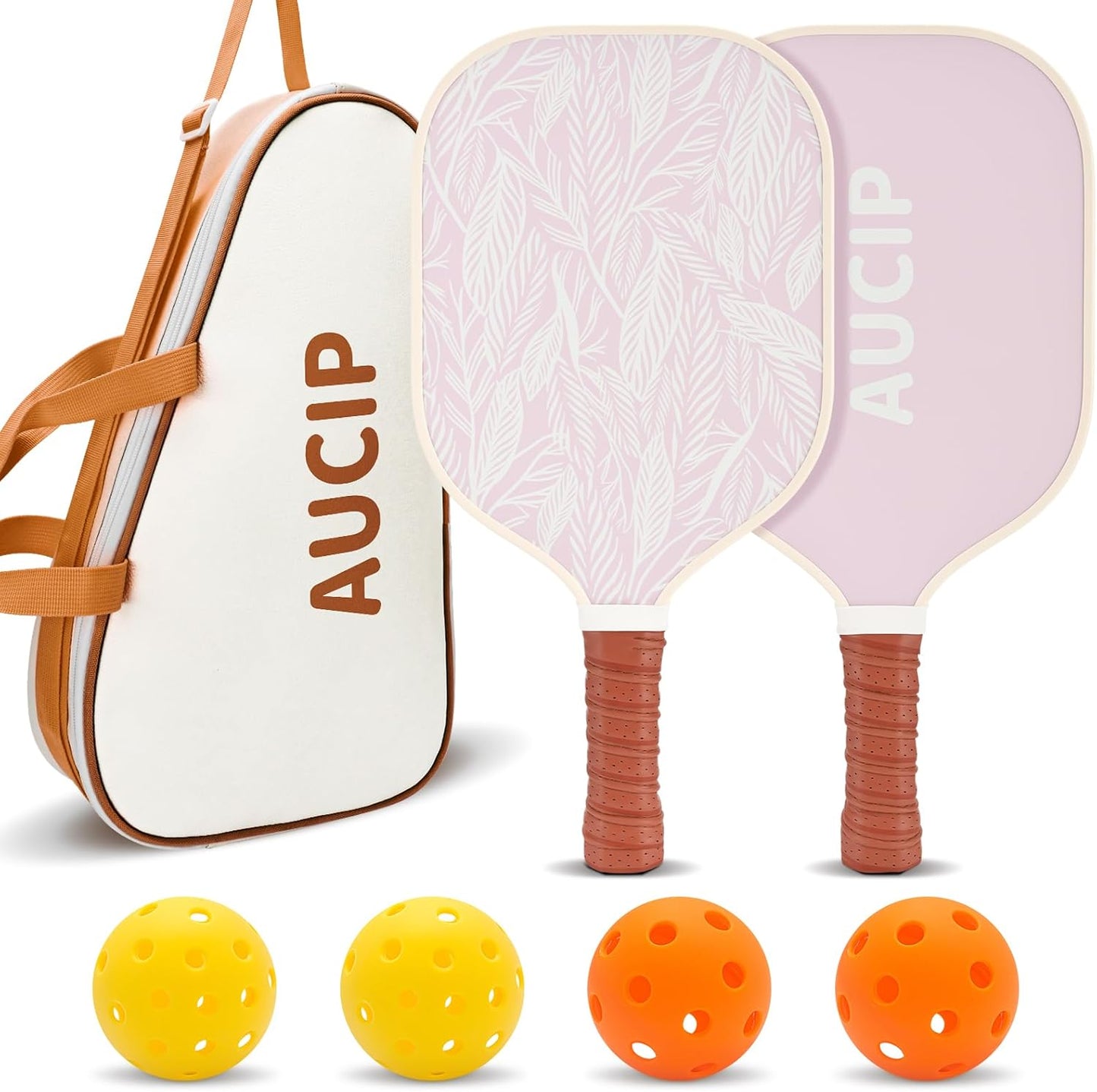 Cute Pickleball Paddles Set of 2 with Fiberglass Rackets