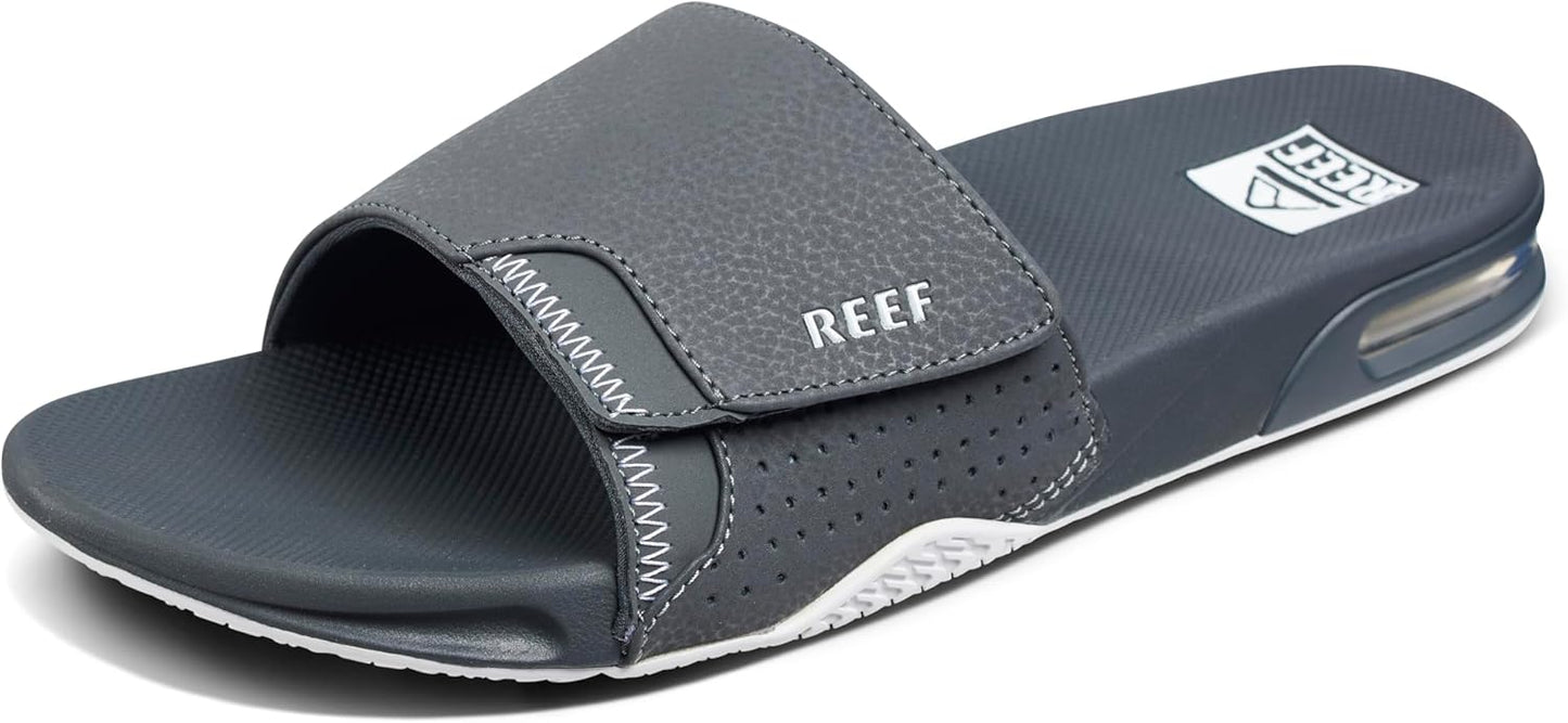 REEF Fanning Slide Men's Sandal with Bottle Opener Feature