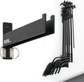 C Stand Wall Mount Bracket - Holds 5 C Stands for Studio Storage