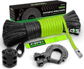 Synthetic Winch Rope Kit 3/16ft x 50ft 8500 Lbs - Lightweight Strong