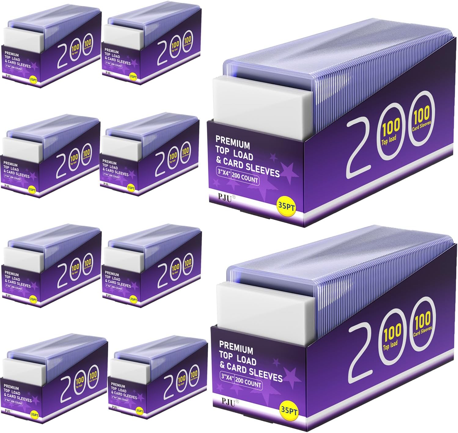 2000 Card Sleeves Top Loaders for Cards - Premium Protection