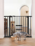 BABELIO Baby Gate with Cat Door Adjustable 29-40 in - Pressure Mount