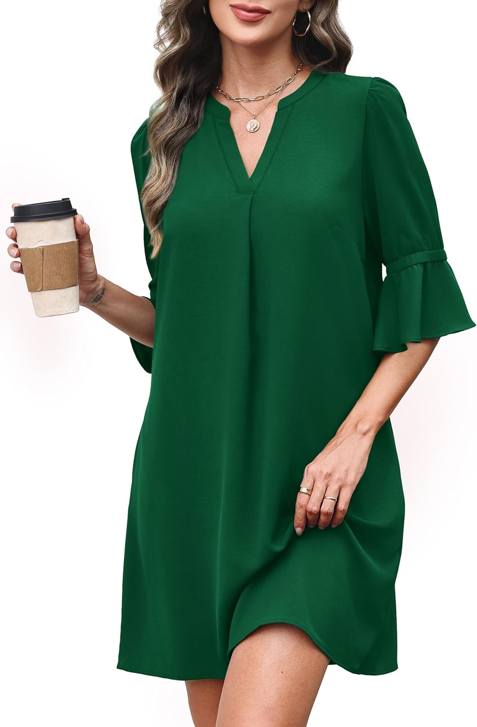 RUMIA Summer Dresses for Women with Pockets and Ruffles