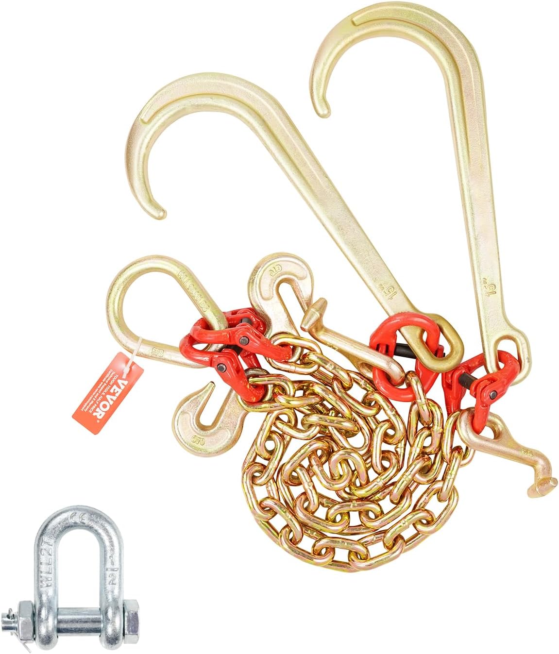 VEVOR G80 V Bridle Chain for Heavy Duty Towing and Recovery