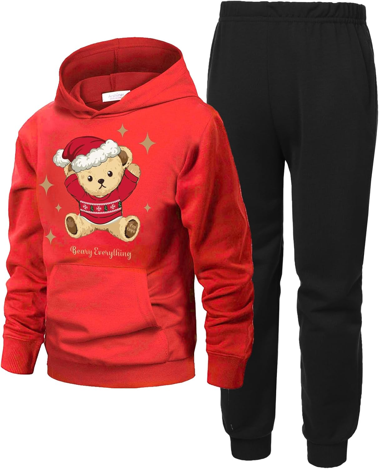 Arshiner 2 Piece Outfit Boys Pullover Hoodies Sweatshirt Set