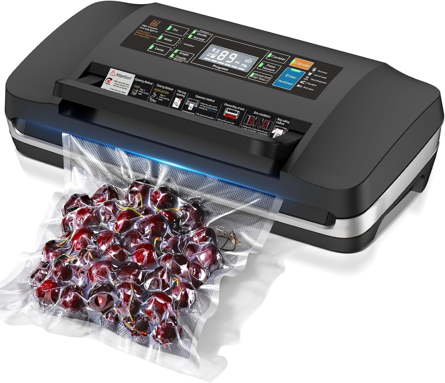 Vacuum Sealer Machine with Powerful 95KPa Suction for Food