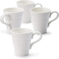Set of 4 Sophie Conran White Mugs | 12.5oz | Fine Porcelain | Microwave & Dishwasher Safe