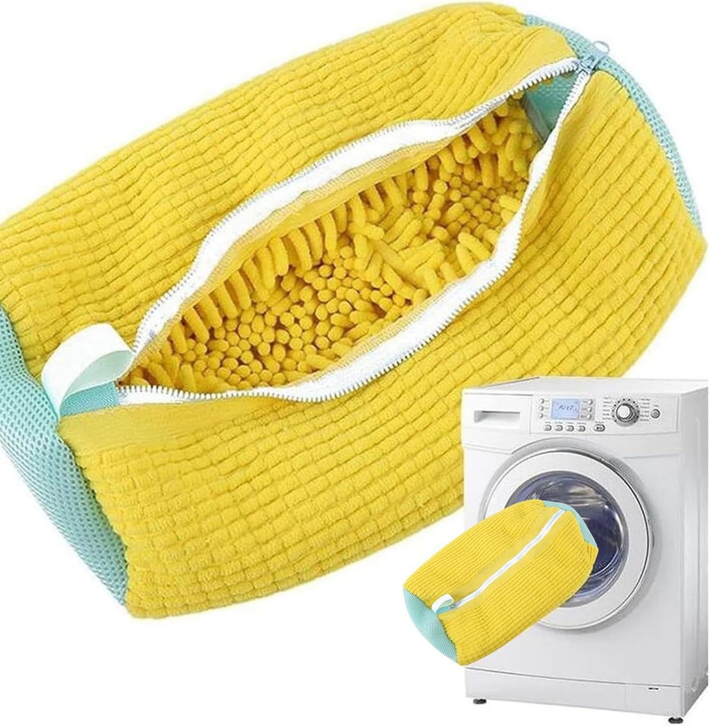 2PCS Shoe Laundry Bag Set, Reusable & Durable, Yellow