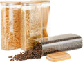 71oz Rectangle Airtight Glass Storage Containers with Bamboo Lids