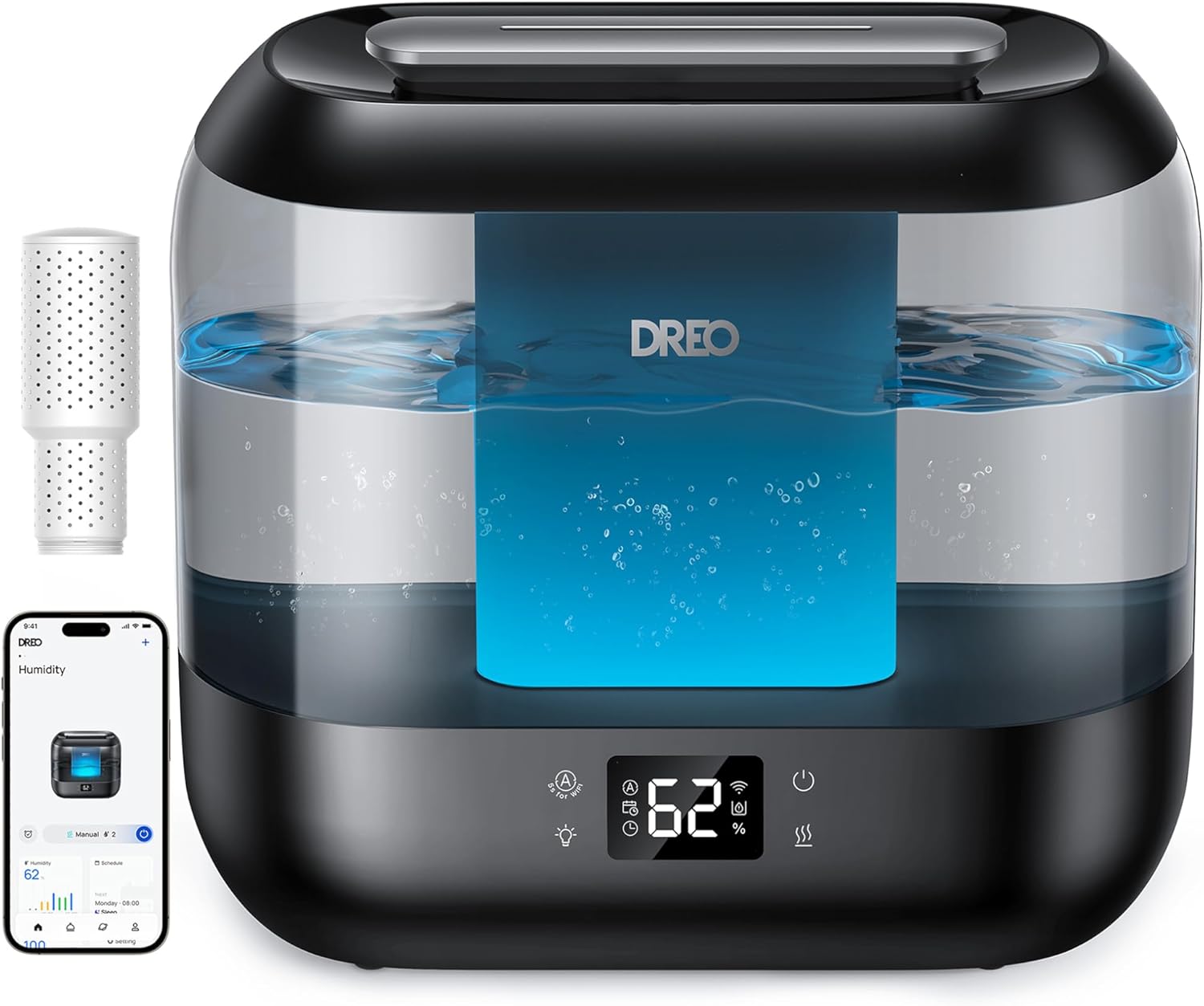 Dreo Humidifiers for Bedroom with Smart Features and Oil Diffuser