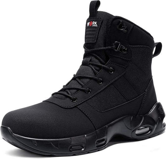 LARNMERN Steel Toe Boot Men Non Slip Work Shoe for Safety