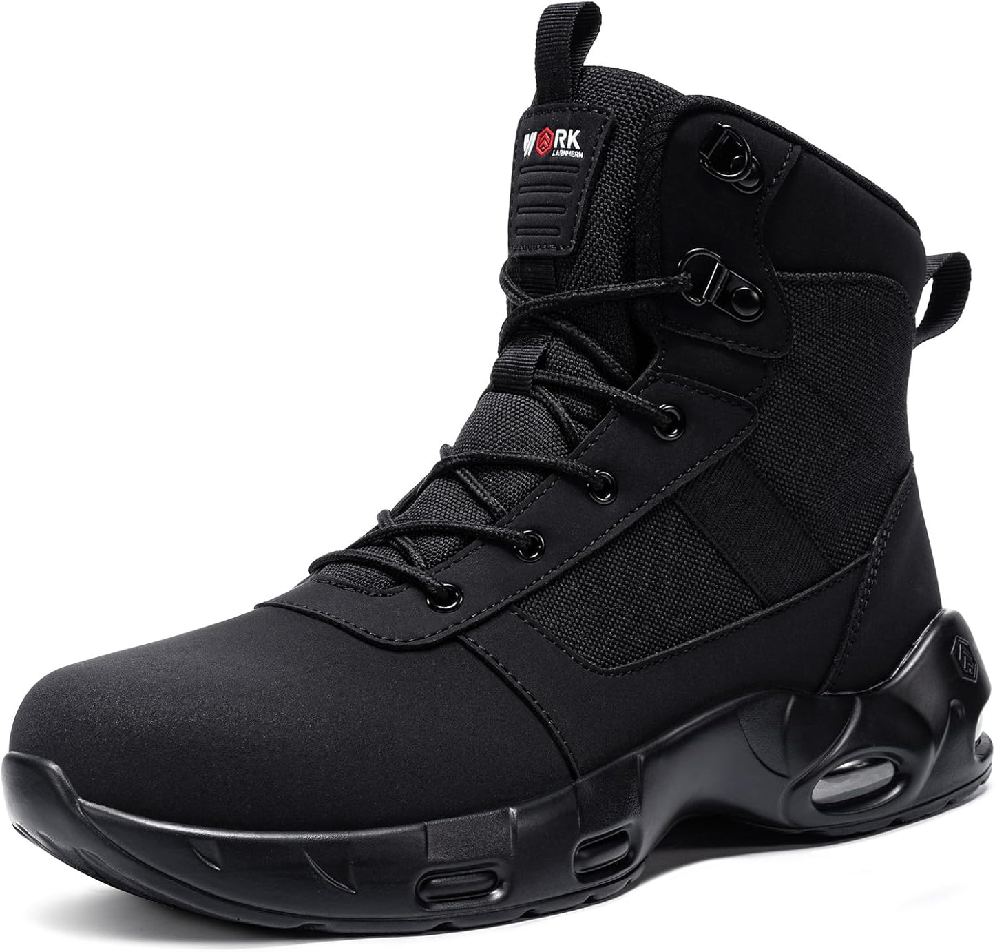 LARNMERN Steel Toe Boot for Men - Non Slip Work Shoe Comfort