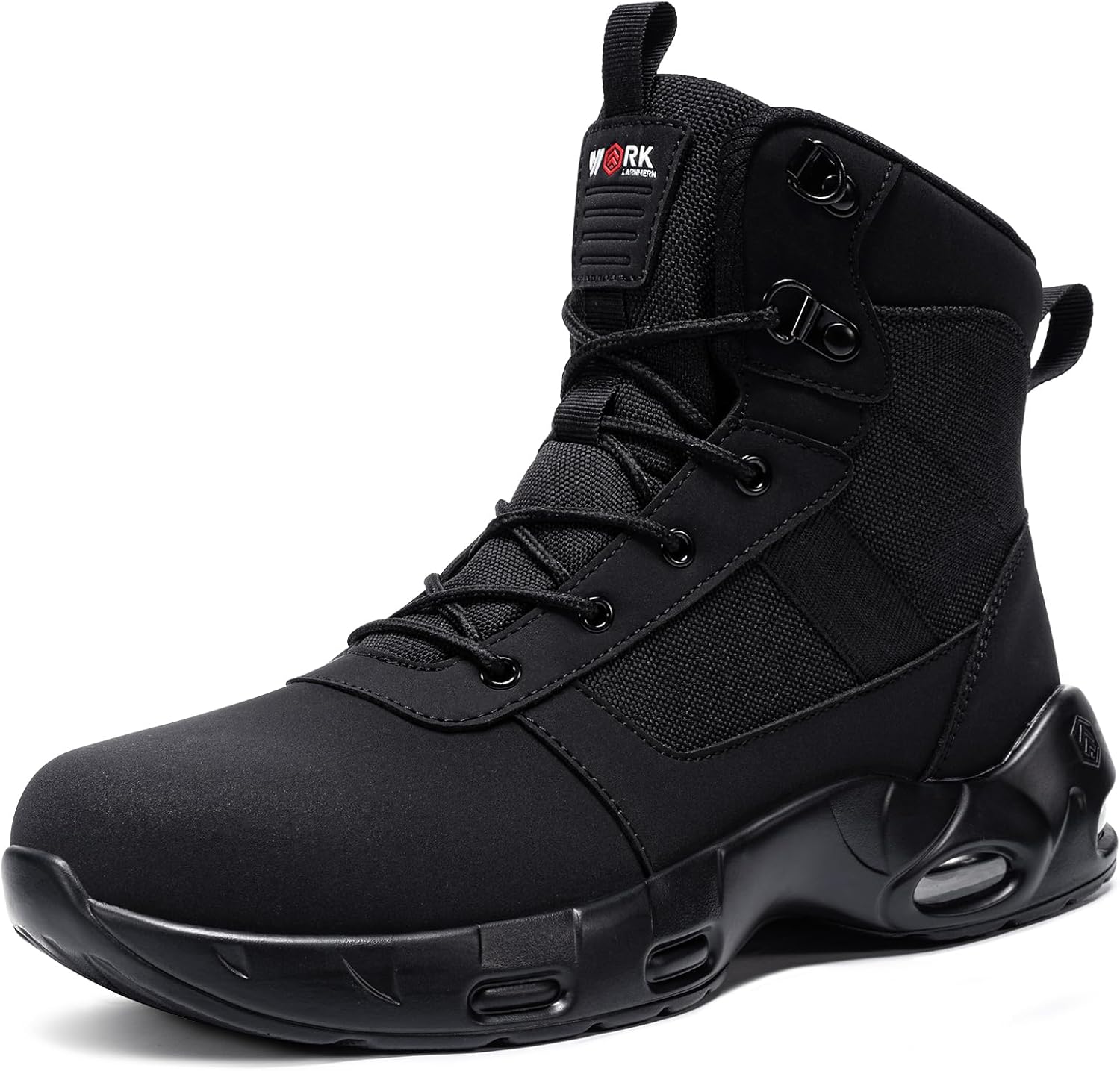 LARNMERN Steel Toe Boot for Men - Non Slip Work Shoe Comfort