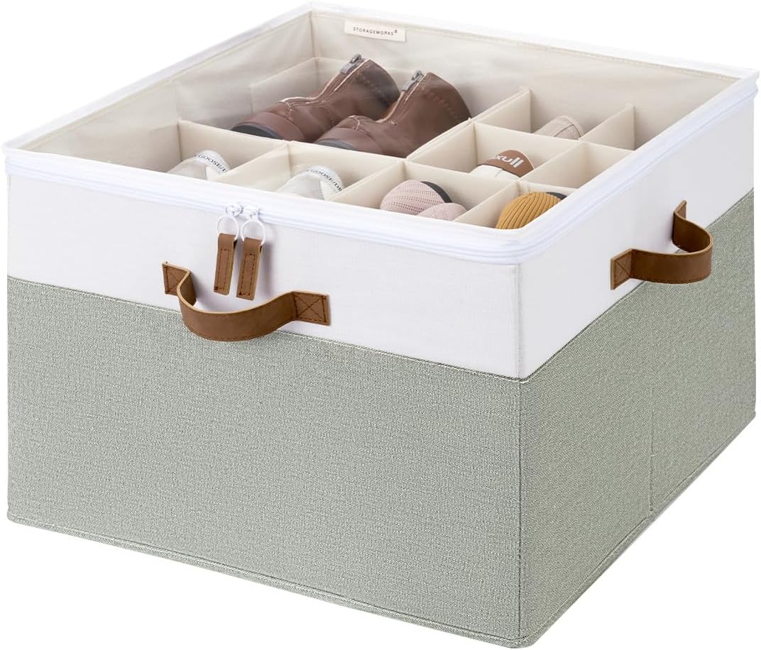 StorageWorks Shoe Organizer for Closet - Holds 16 Pairs of Shoes