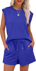 Two Piece Summer Short Lounge Set for Women - Comfortable Casual Fit