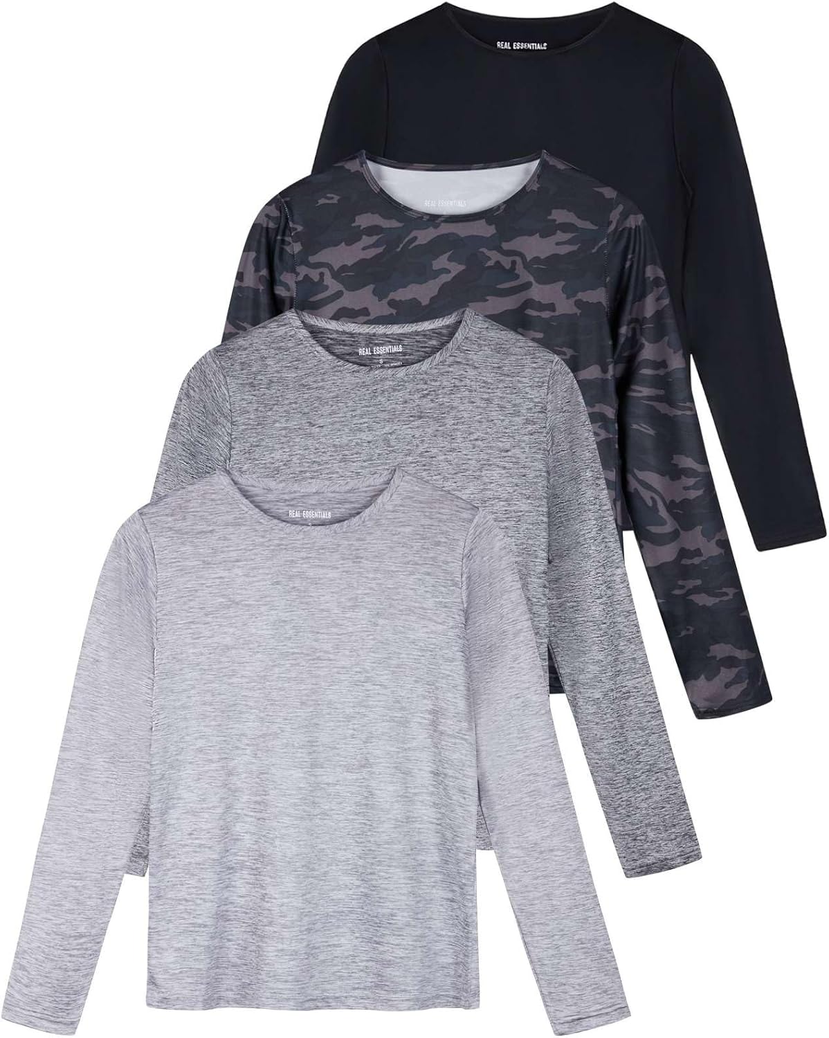 Real Essentials Women's UPF 50+ Quick Dry Long Sleeve Sun Shirts