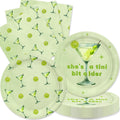 Martini Party Set - Green Cocktail Dinnerware for 20 Guests