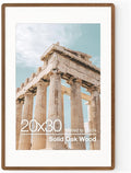 20x30 Poster Frame Solid Oak Wood Picture Frame - Walnut Finish