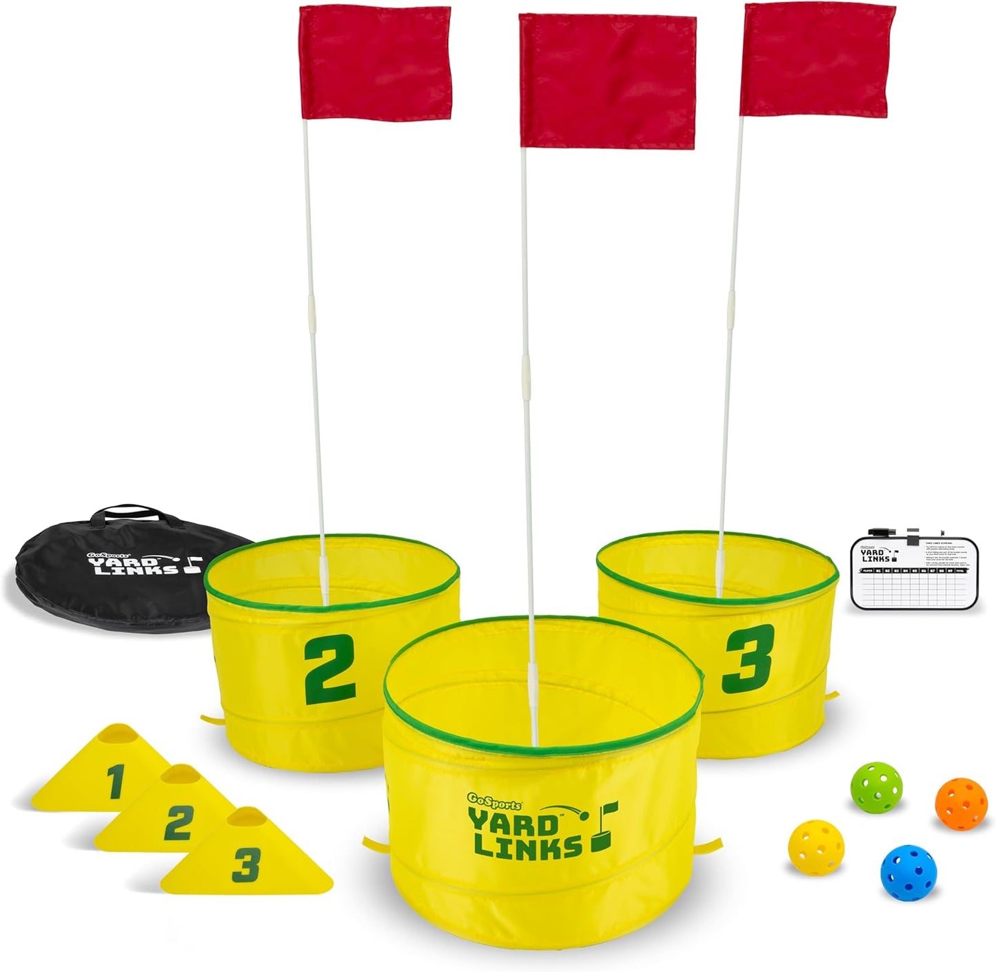 GoSports Yard Links Golf Game - Customizable 3-9 Hole Courses