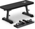 Flat Weight Bench - Heavy Duty Foldable Strength Bench for Home Gym