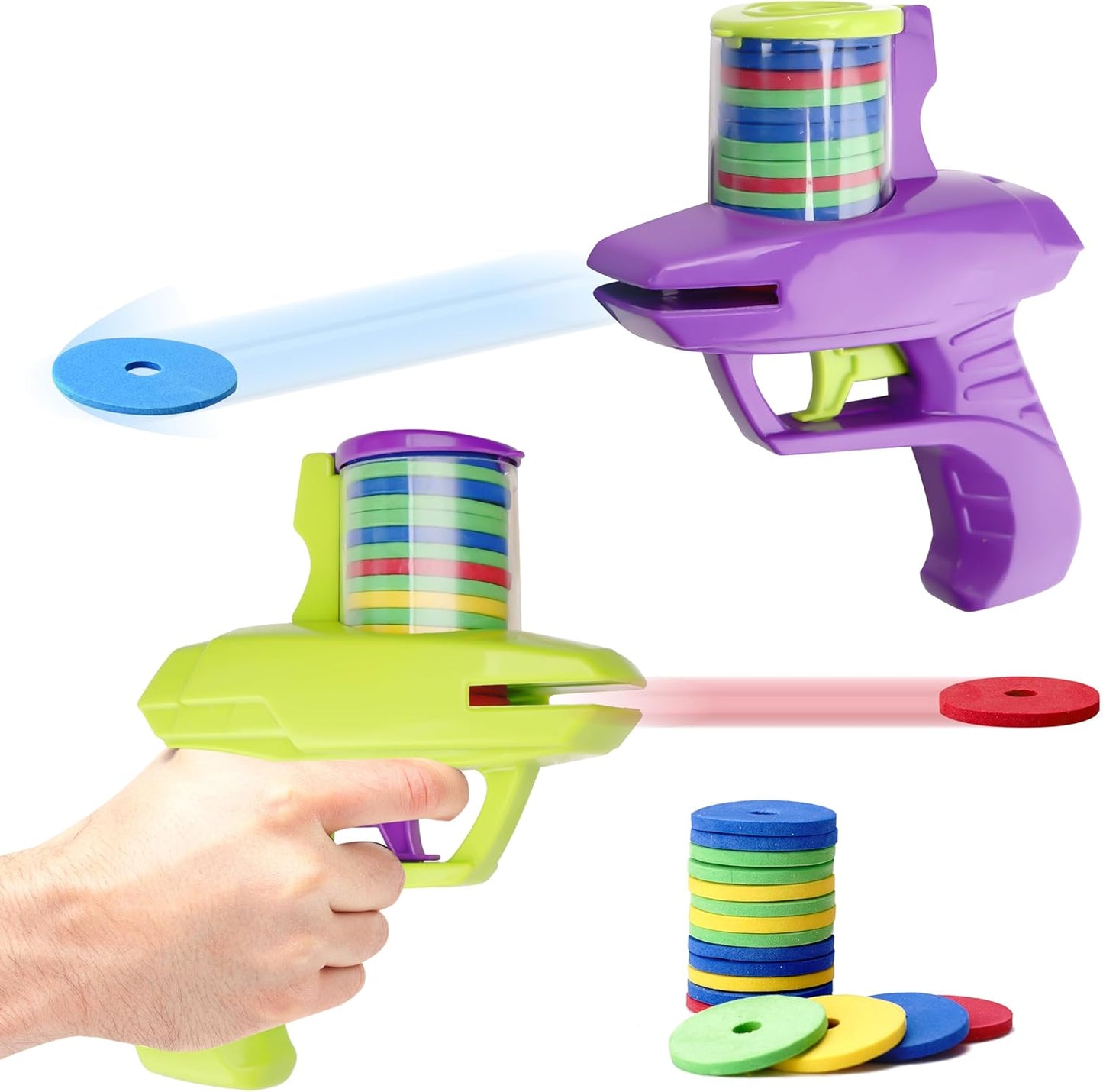 Foam Disc Launcher Set - Fun Indoors & Outdoors!