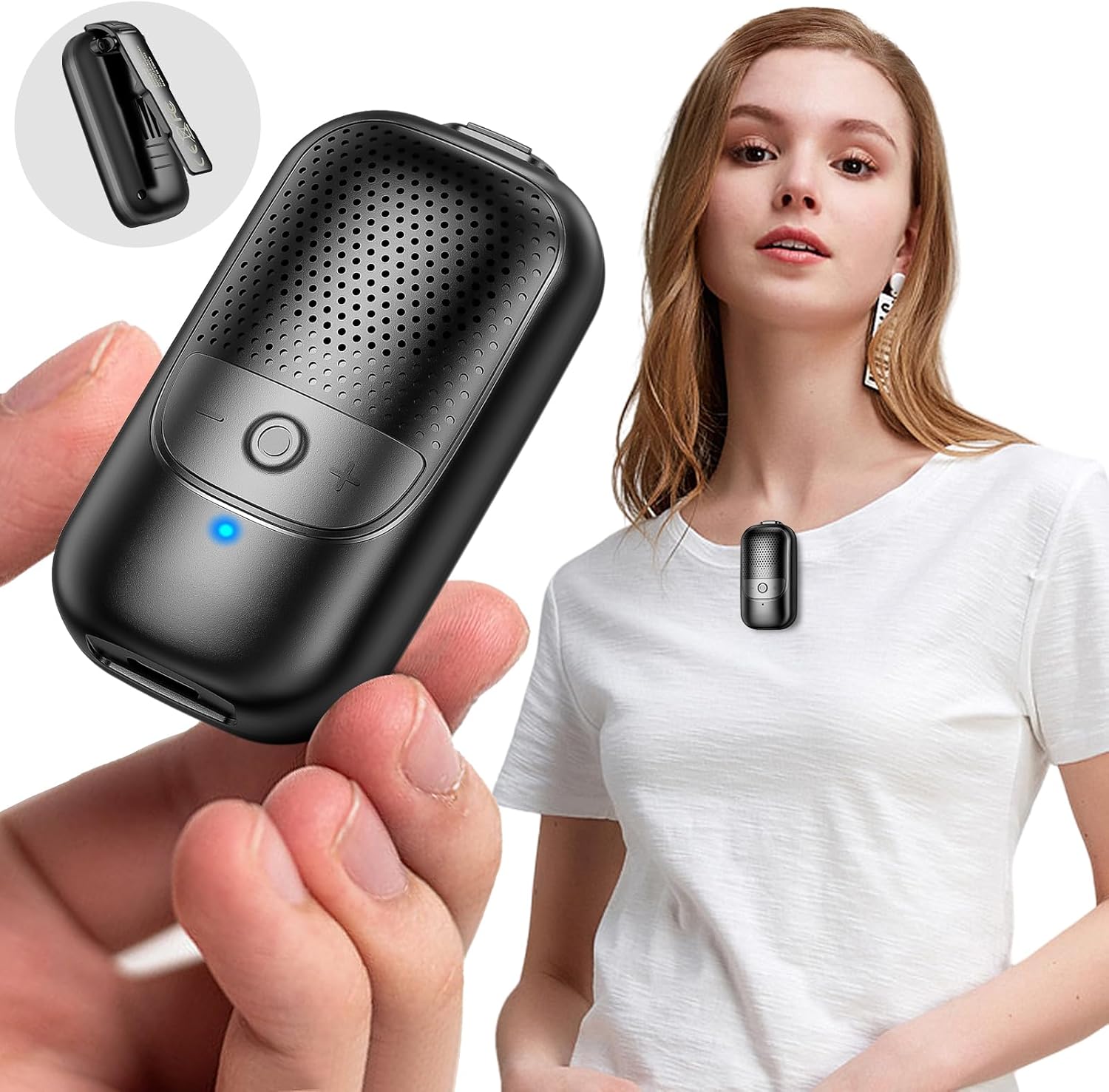 Wireless Stereo Sound On-The-Go - MOZOTER Clip Speaker