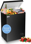 Chest Freezer 3.5 Cu.Ft for Kitchen, Apartment, or Business