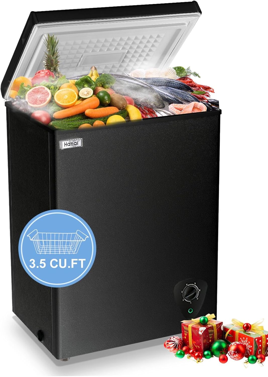 Chest Freezer 3.5 Cu.Ft for Kitchen, Apartment, or Business