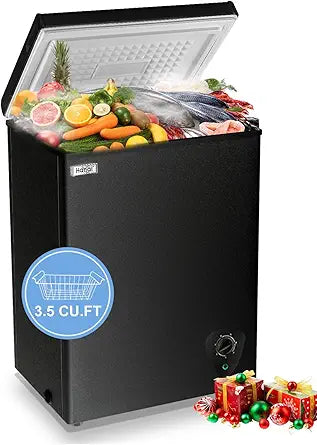 WANAI Chest Freezer 3.5 Cubic Feet for Home and Office Use