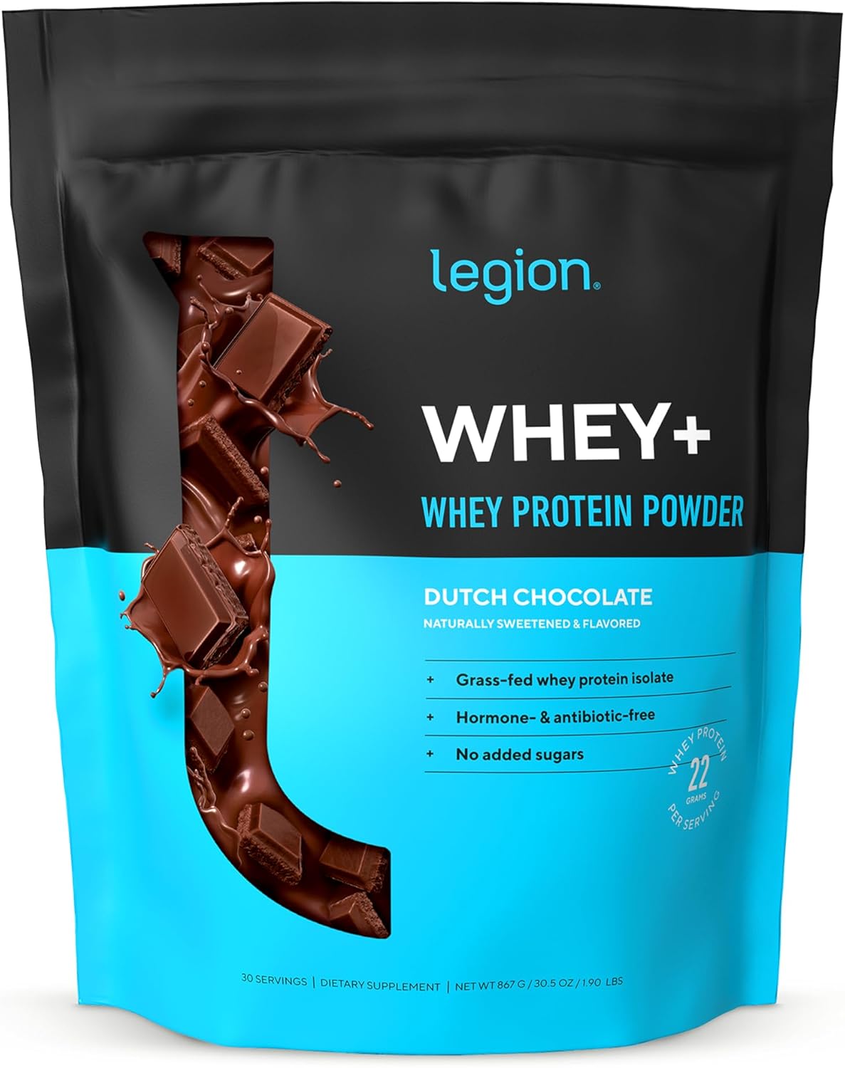 LEGION Whey+ Protein Isolate Powder - Low Calorie & Sugar Free