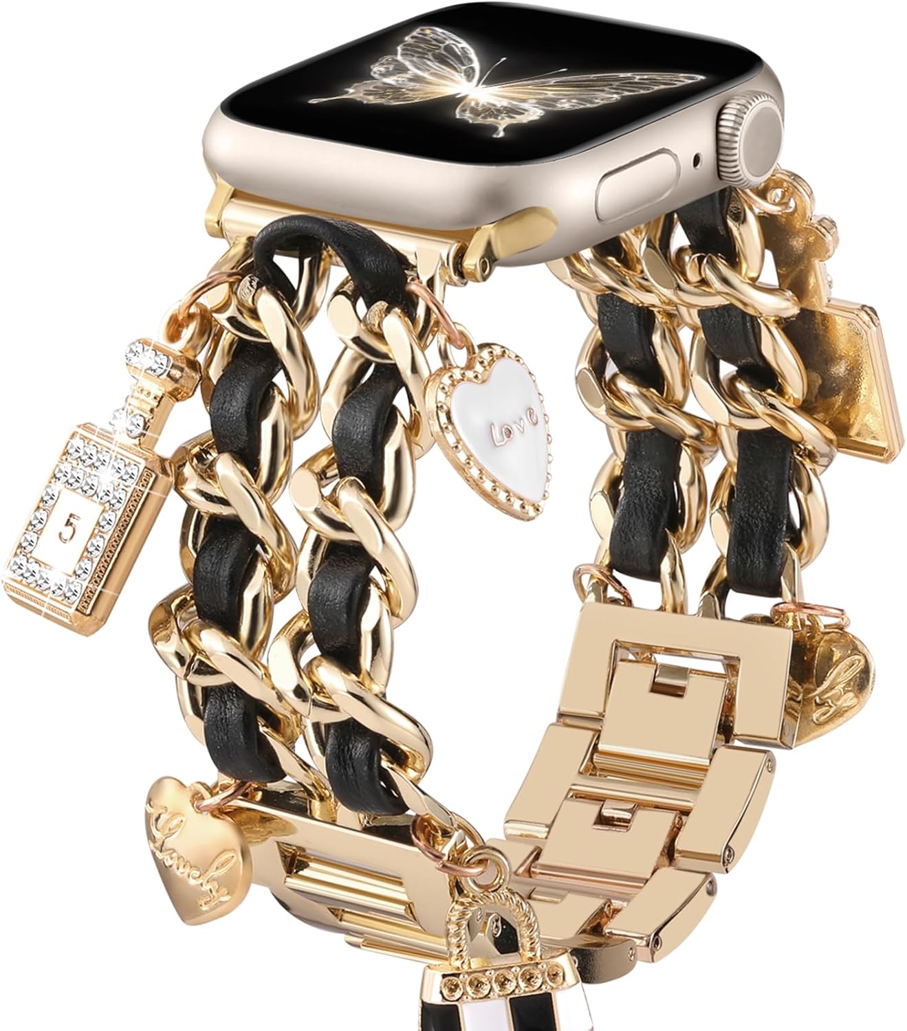 DaQin Pretty Chain Metal Band for Apple Watch - Stylish & Charmed!