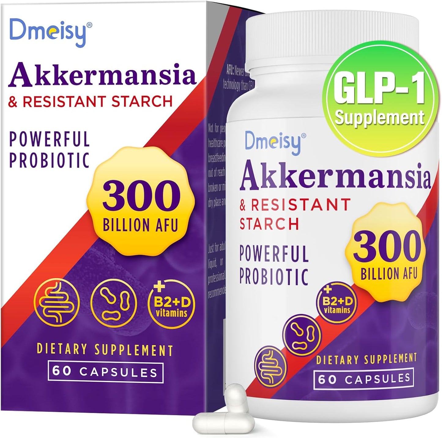 300 Billion AFU Akkermansia Probiotic for Gut and GLP-1 Health