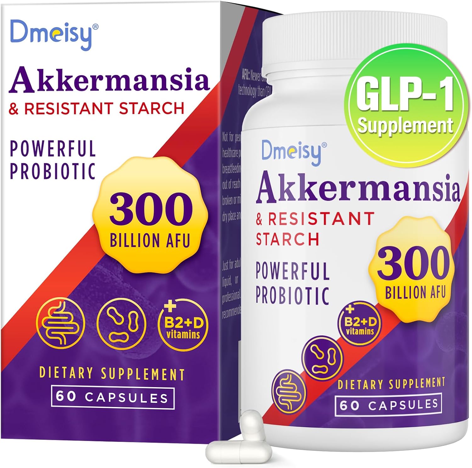 300 Billion AFU Akkermansia Probiotic for Gut and GLP-1 Health