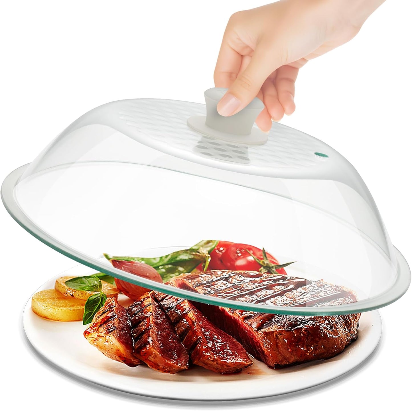 OEC Lighter Weight Tempered Glass Microwave Splatter Cover