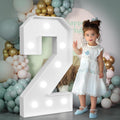 Light-up Marquee Number 2 - 3ft Foam Birthday Decor