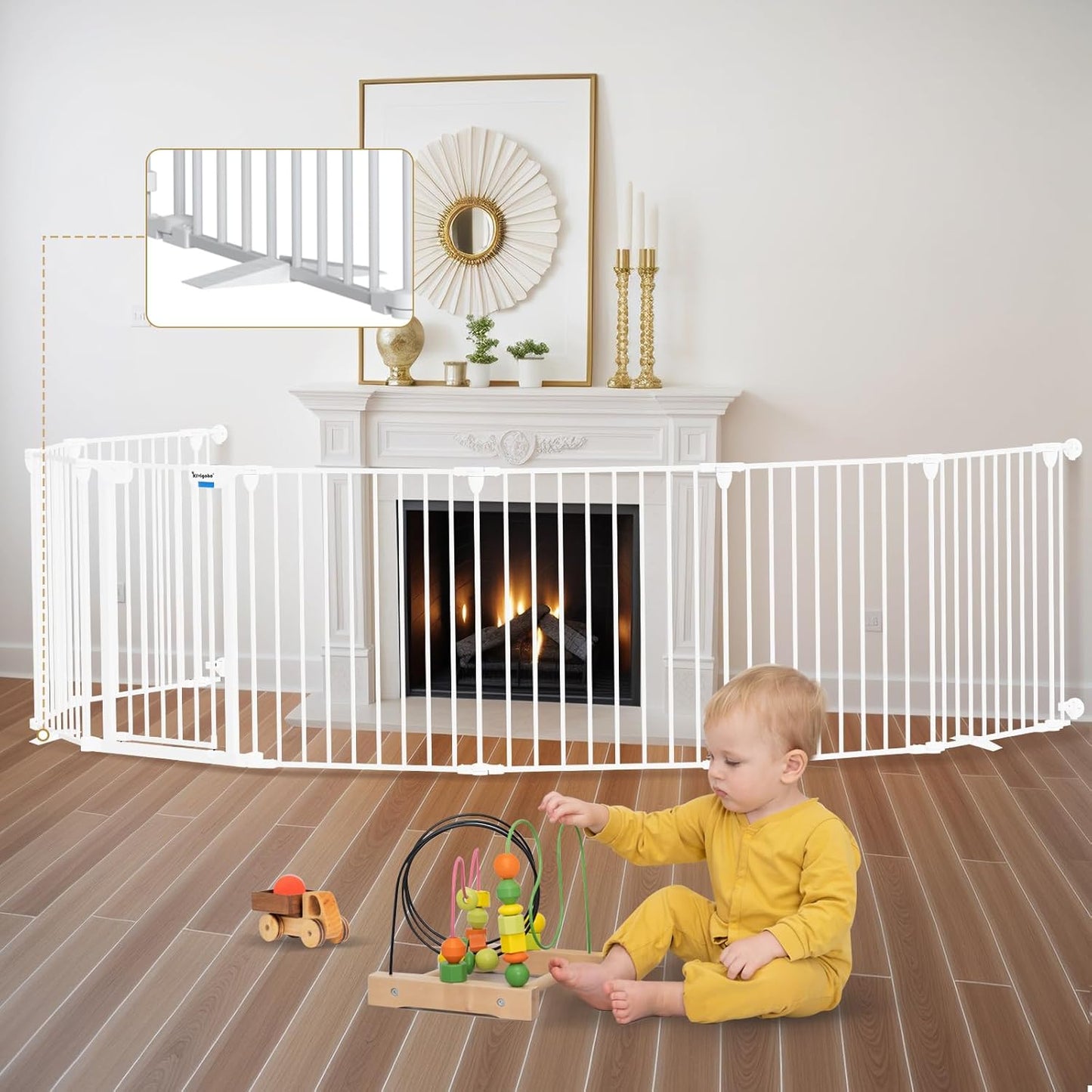 Extra-Wide Baby Gate 27.5in-199in for Safety and Convenience