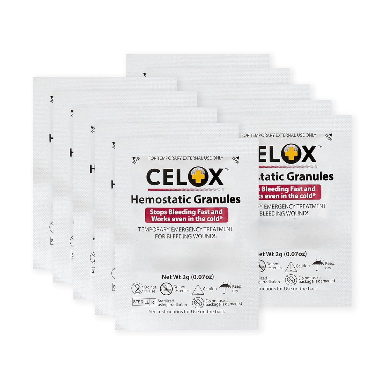 Celoxs Granular Hemostat Blood Clotting Powder for Wound Care