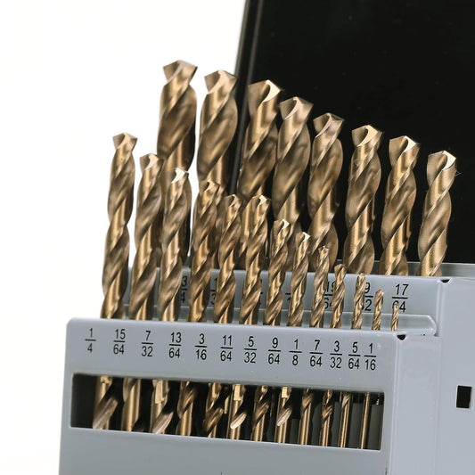21Pcs Cobalt Drill Bits Set for Precision Metal Work and More