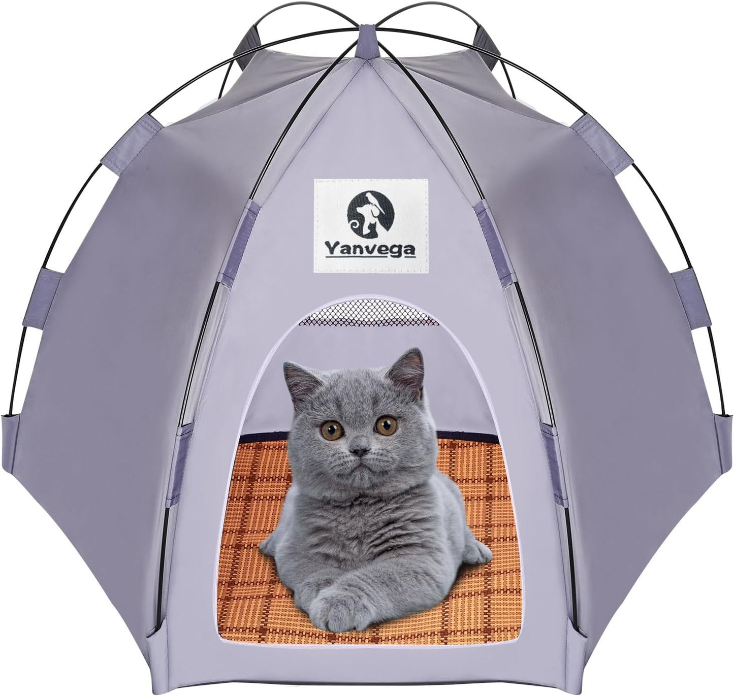 Yanvega Cat Tent: Instant Pop Up Cat House, High Elastic Frame, Outdoor Ready!