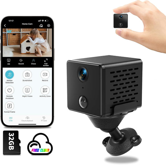 2024 4K Hidden Spy Cam | AI Motion Detection | Free Cloud & SD