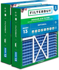 Filterbuy 20x22x5 Air Filter MERV 13 Optimal Smoke & Allergy Defense