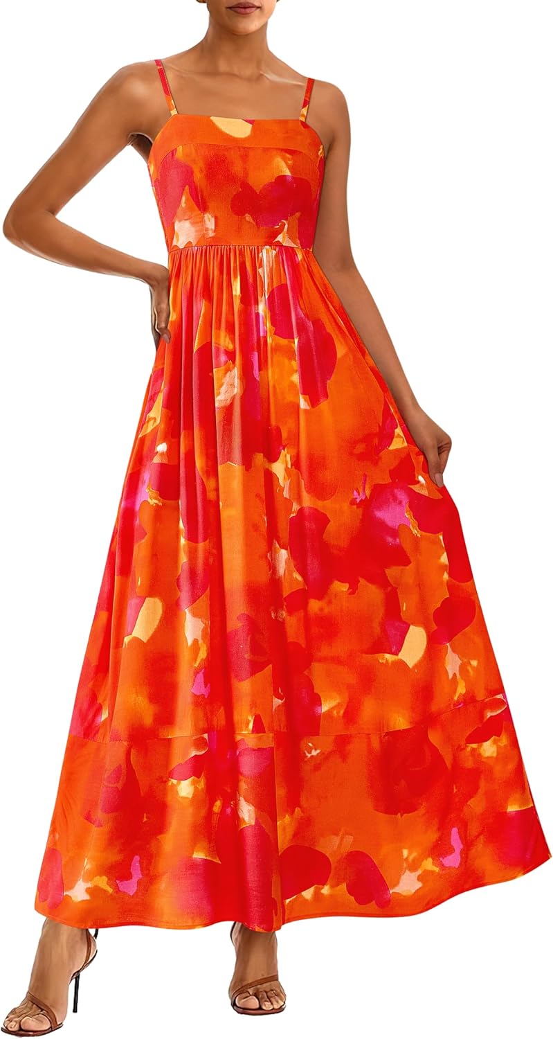 PRETTYGARDEN Summer Dresses for Women 2025 Beach Maxi Dress