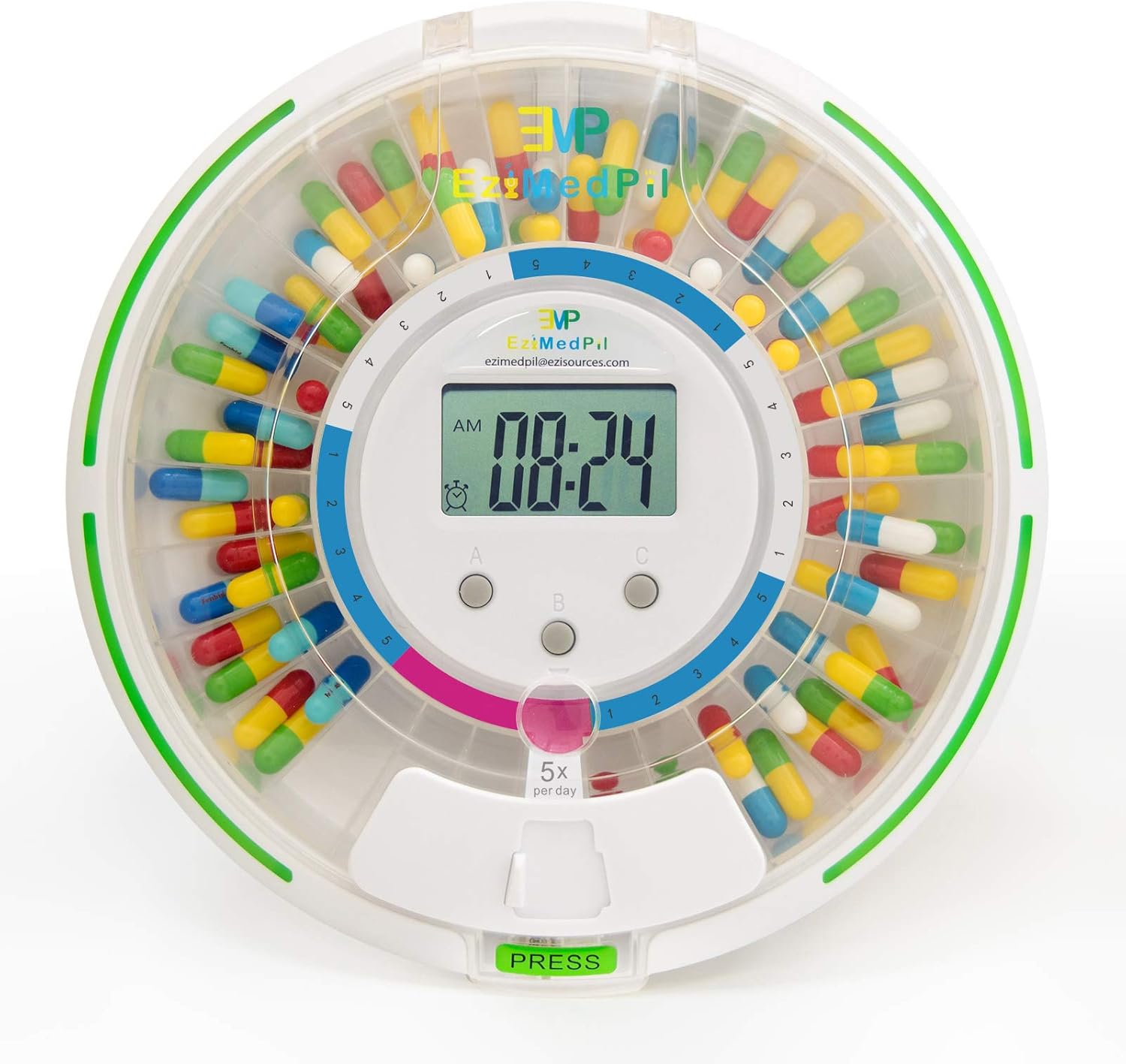 EziMedPil Automatic Pill Dispenser with Alerts for Medication